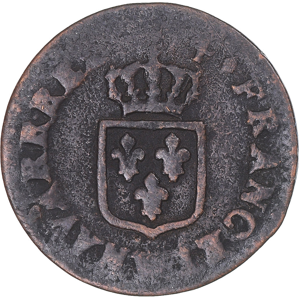 Munten, Frankrijk, Louis XV, Liard, 1774, Lille, FR, Koper, KM:543.11