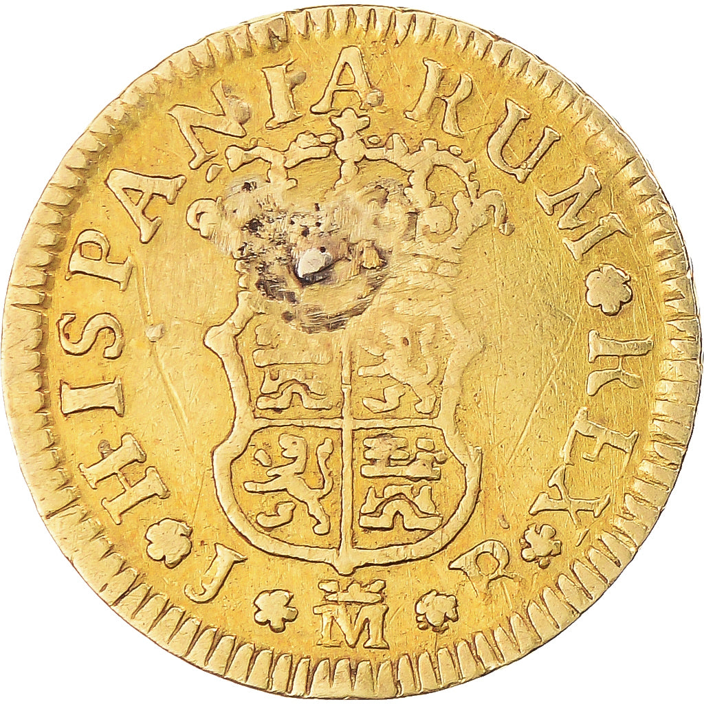 Moneda, España, Ferdinand VI, 1/2 Escudo, 1749, Madrid, BC+, Oro, KM:378