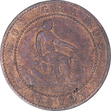 Coin, Spain, Provisional Government, 2 Centimos, 1870, Barcelona, EF(40-45)
