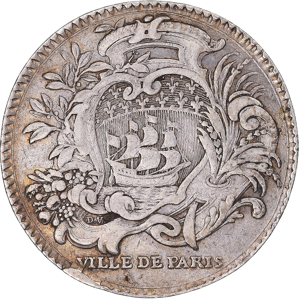 Frankreich, betaalpenning, Ile-de-France, Felix Aubery, Marquis de Vastan, 1740