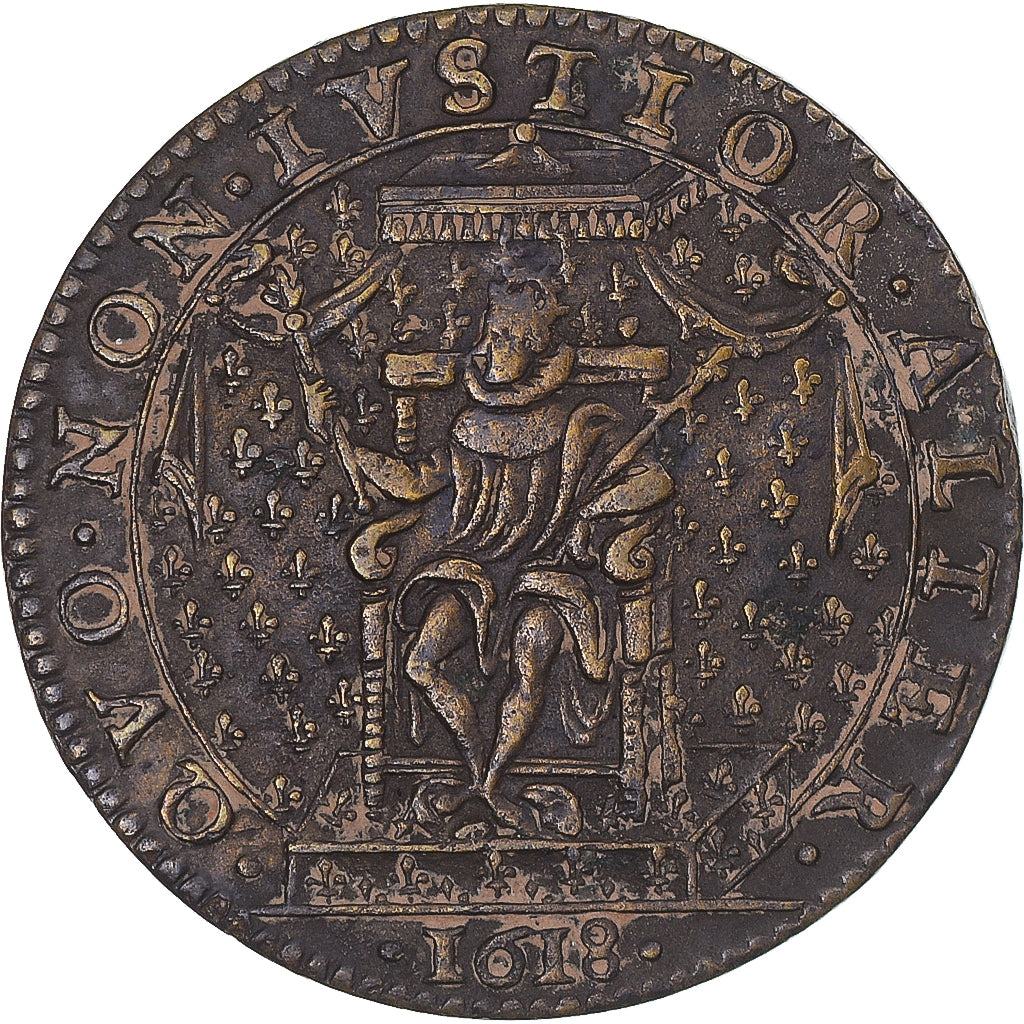France, Jeton, Antoine Bouchet de Bouville, Prévôt de Paris, 1618, TTB