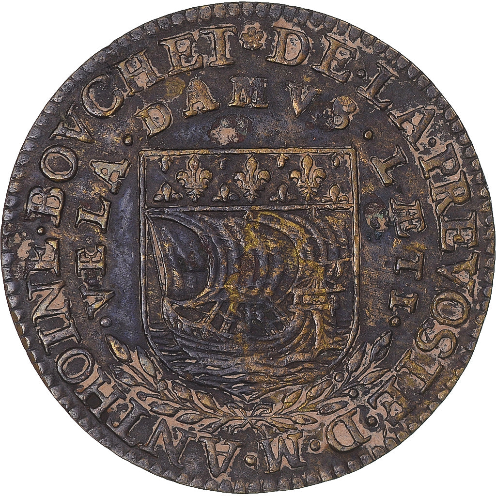 France, Jeton, Antoine Bouchet de Bouville, Prévôt de Paris, 1618, TTB