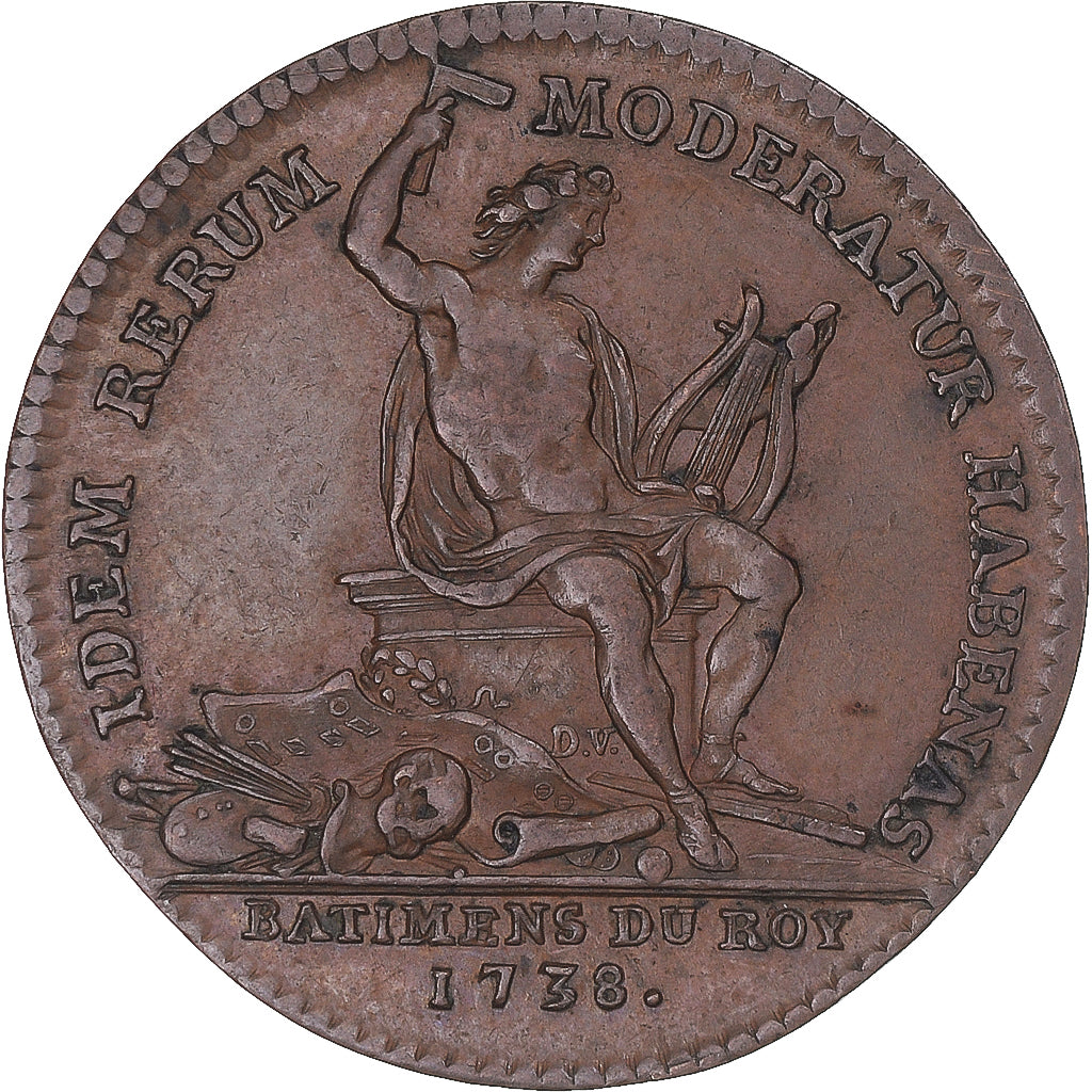 Francia, ficha, Administration des Bâtiments du Roi, Louis XV, 1738, BB+, Rame