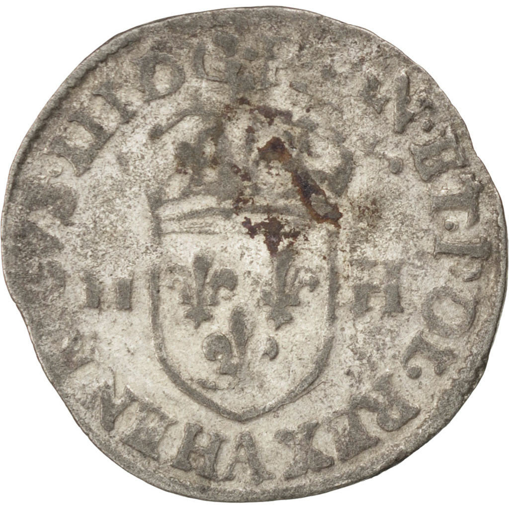 Munten, Frankrijk, Douzain, 1587, Paris, FR+, Billon, Sombart:4398