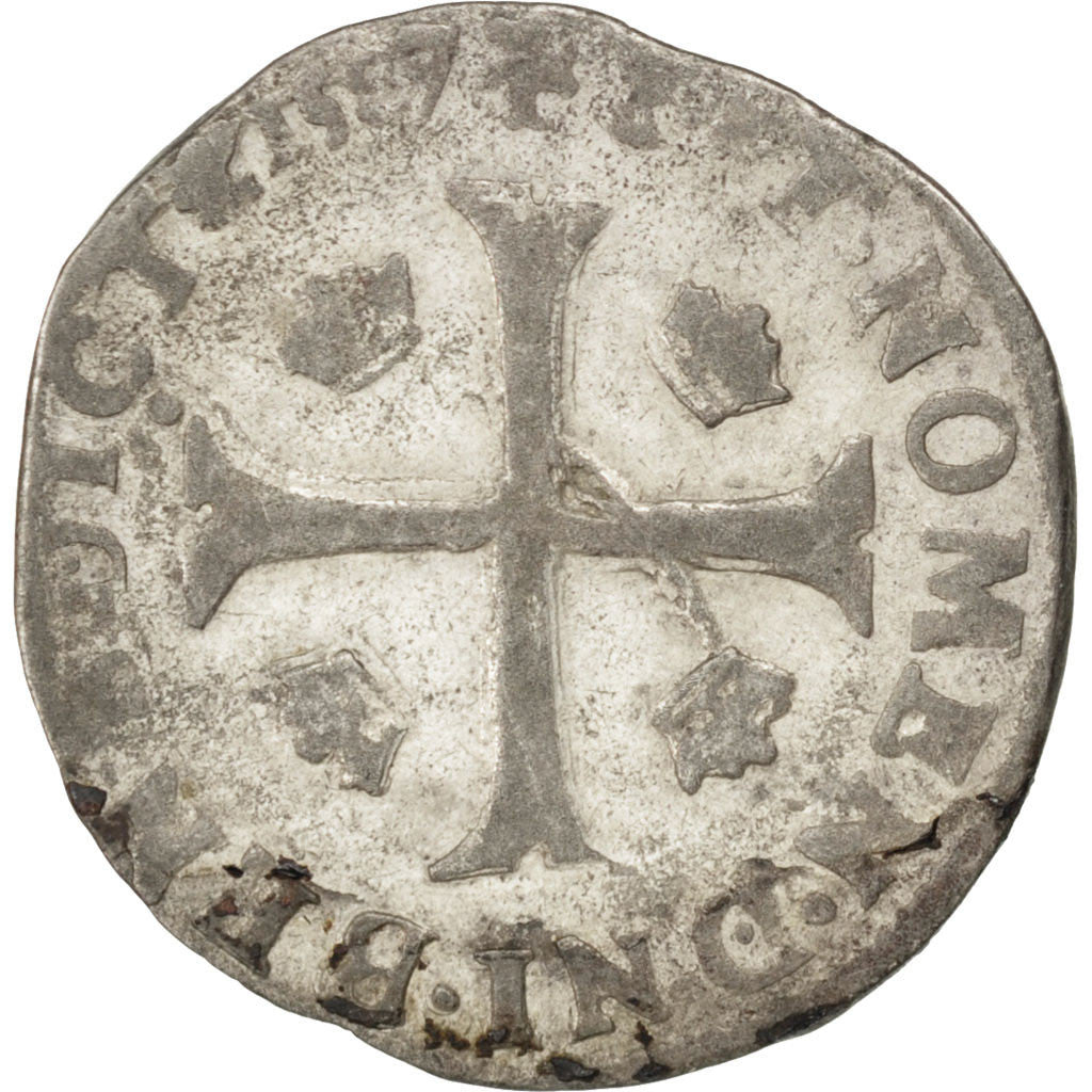 Munten, Frankrijk, Douzain, 1587, Paris, FR+, Billon, Sombart:4398