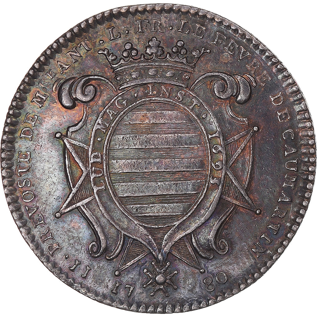 Francia, zeton, Prévôt de Paris, Antoine Louis Lefèvre de Caumartin, 1780