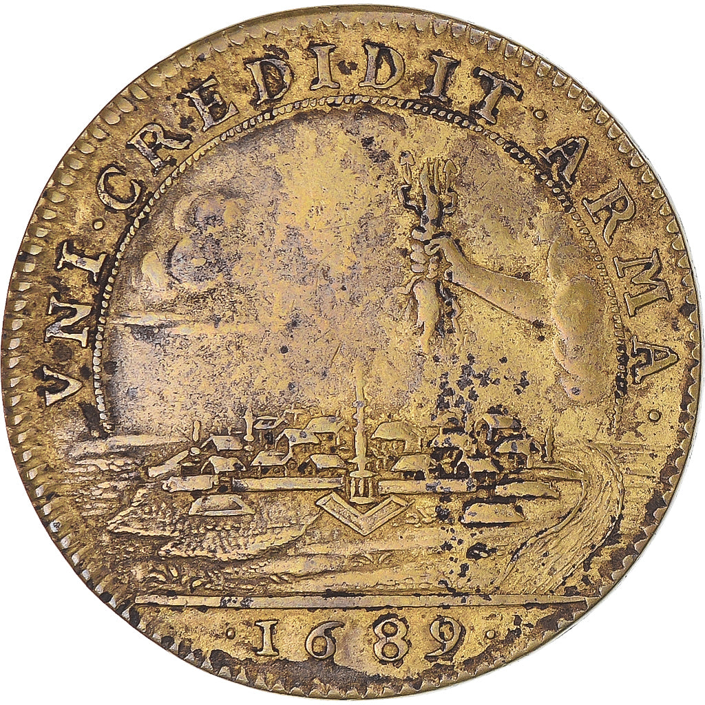 Francia, ficha, Prévôt de Paris, Henri de Fourcy, 1689, MB+, Ottone