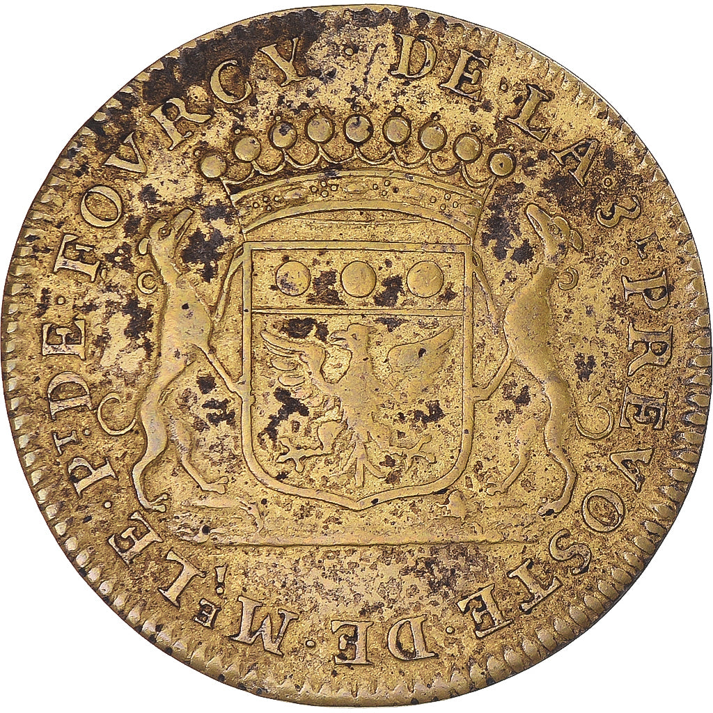 Francia, ficha, Prévôt de Paris, Henri de Fourcy, 1689, MB+, Ottone