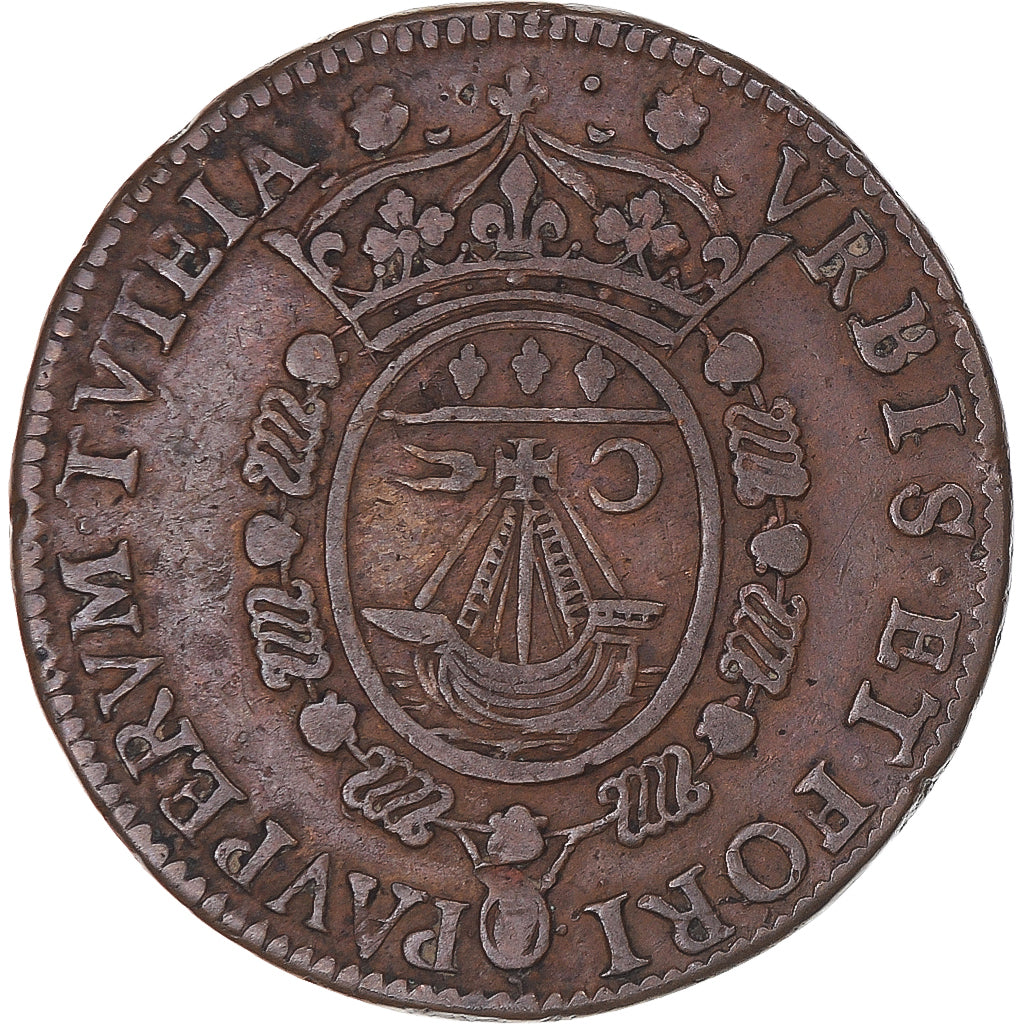 Frankreich, betaalpenning, Guillaume Perichon, mercier, SS, Kupfer