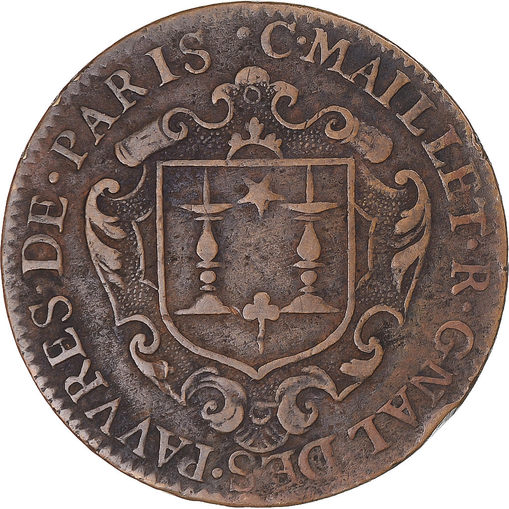 Frankreich, betaalpenning, Christophe Maillet, receveur général des pauvres