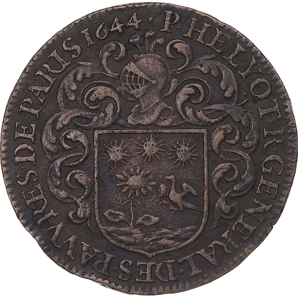 Frankreich, betaalpenning, Pierre Helyot, receveur général des pauvres, 1644