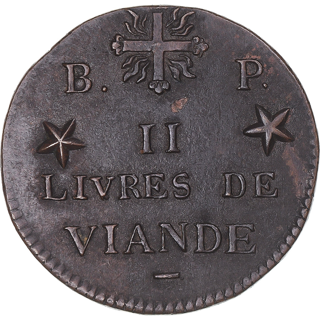 Frankreich, betaalpenning, Fabrique de St Barthélemy, Bon Pour II Livres de