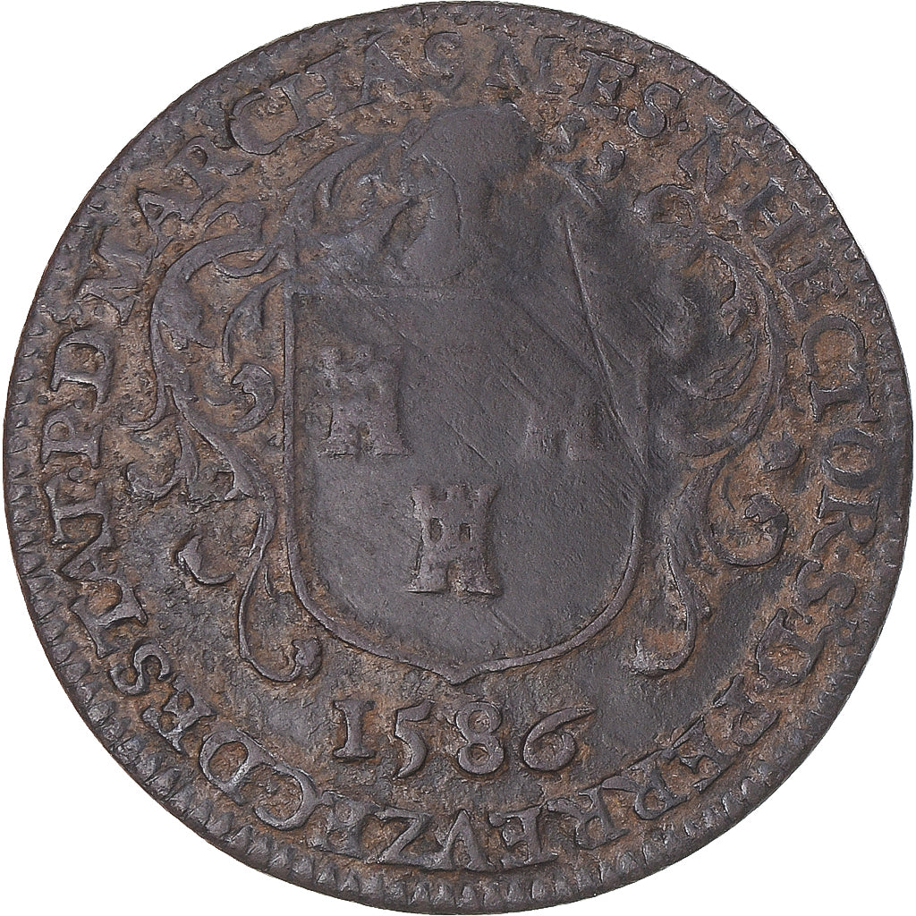Frankreich, betaalpenning, Prévôt de Paris, 1586/1587, S+, Kupfer