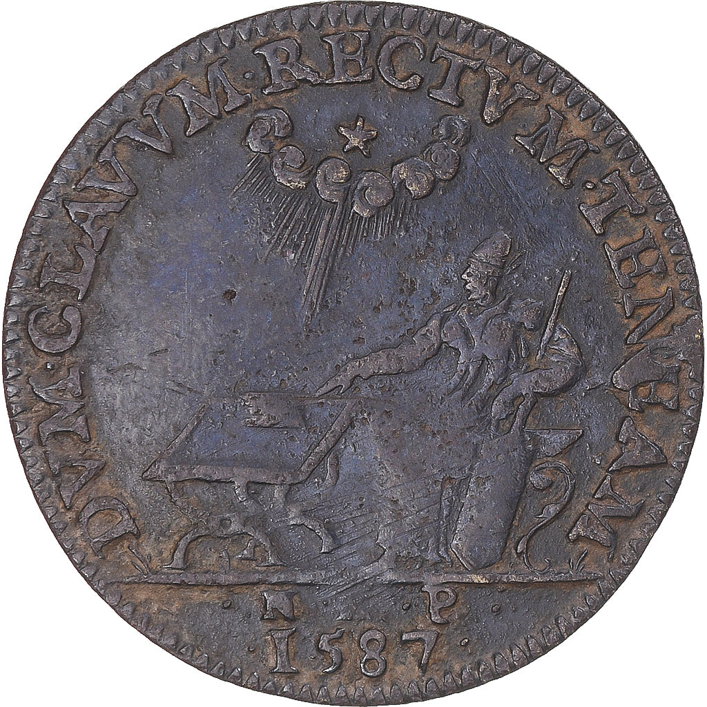 Frankreich, betaalpenning, Prévôt de Paris, 1586/1587, S+, Kupfer