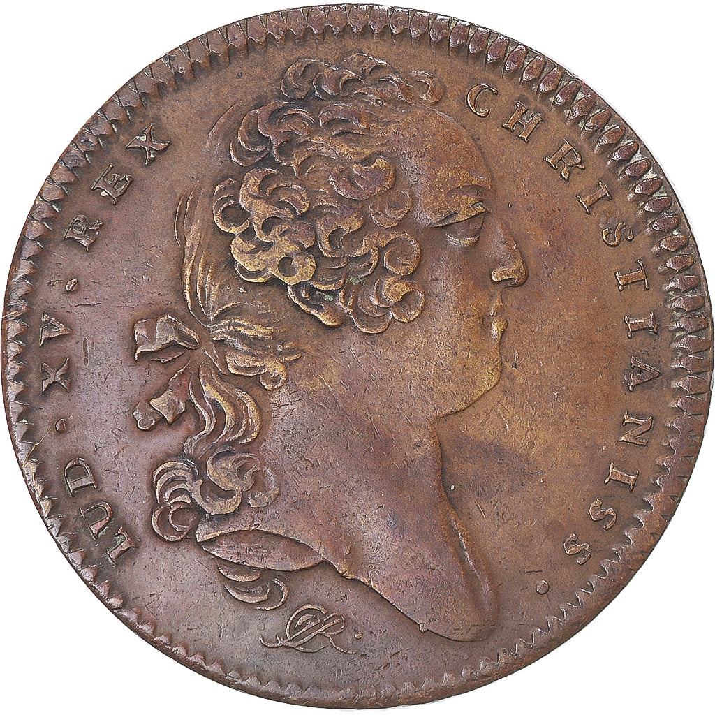 Frankreich, betaalpenning, Louis XV, États d'Artois, 1732, SS, Messing