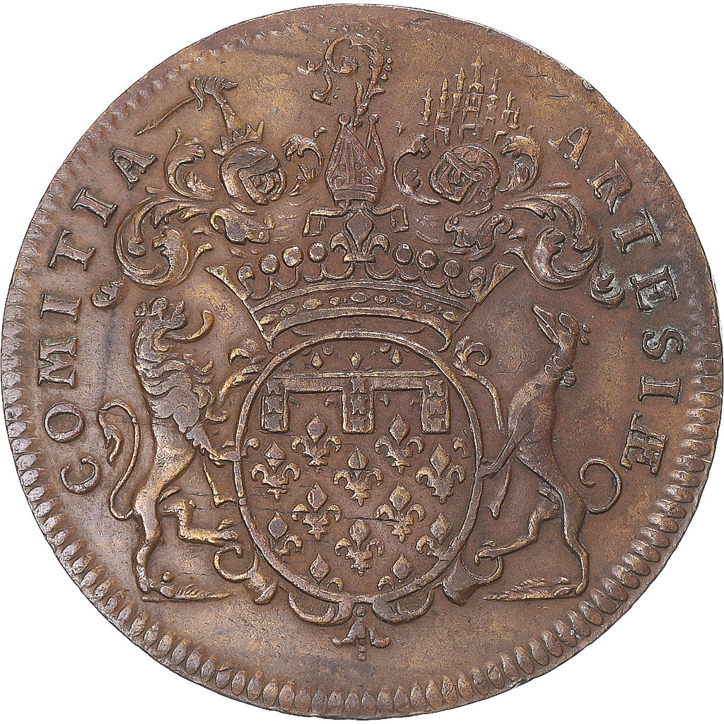 Frankreich, betaalpenning, Louis XV, États d'Artois, 1732, SS, Messing