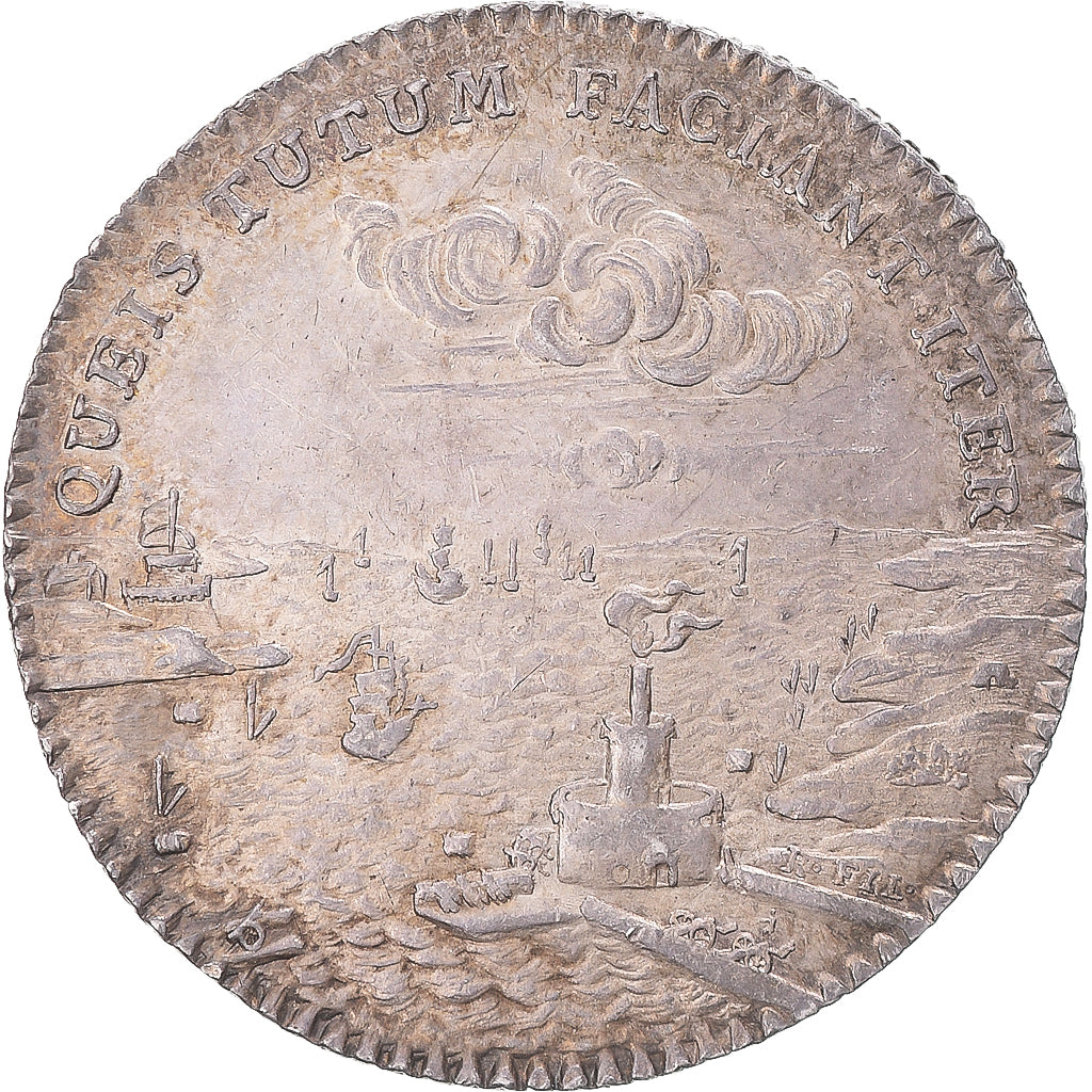 Francia, ficha, Chambre de Commerce de Picardie, 1761, BB+, Argento