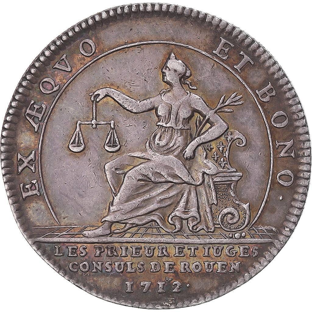 Frankreich, betaalpenning, Louis XIV, Prieurs et juges-consuls de Rouen, 1712