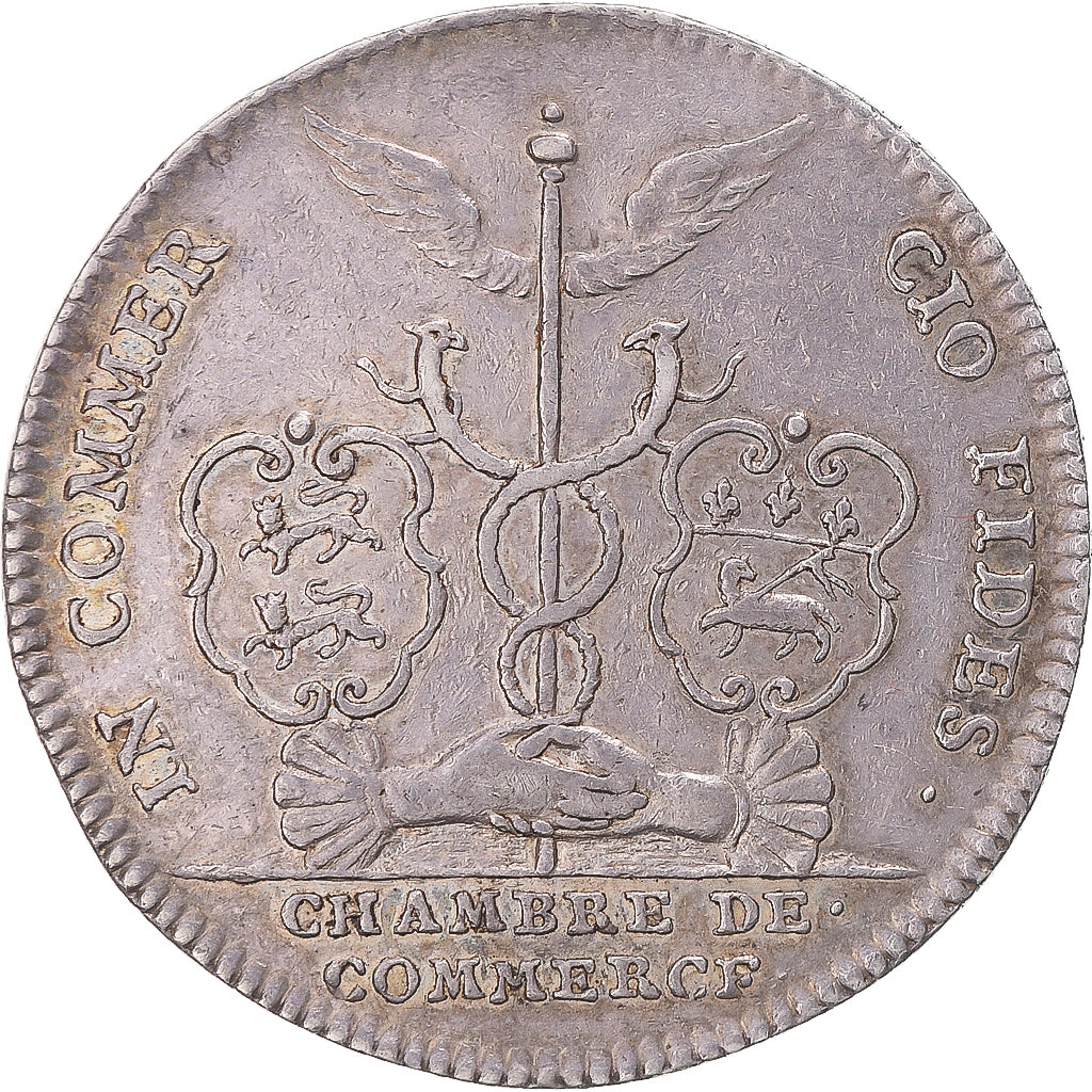 Frankreich, betaalpenning, Louis XIV, Chambre de Commerce de Rouen, 1707, SS