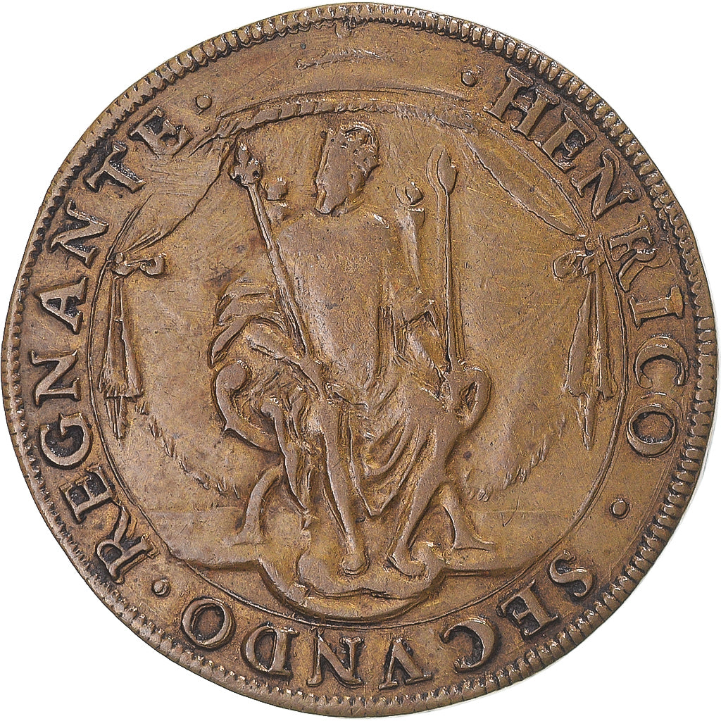 Frankreich, betaalpenning, Henri II, Cour des monnaies, SS, Messing