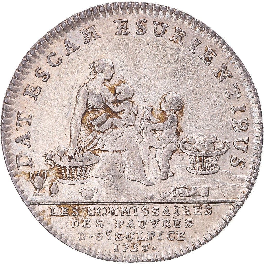Frankreich, betaalpenning, Les marguillers de Saint-Sulpice, 1756, SS, Silber