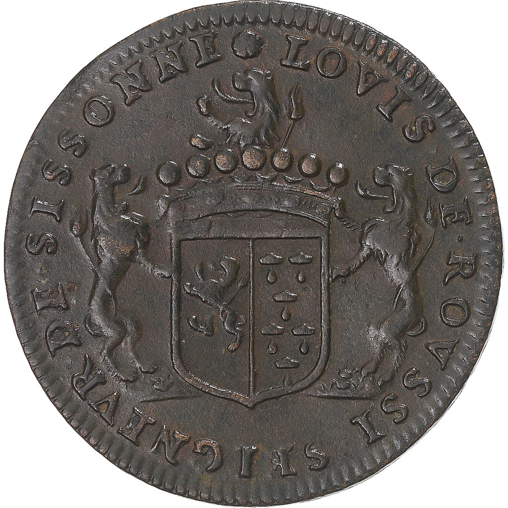France, Token, Picardie, Louis de Roussi, seigneur de Sissonne, 1654, EF(40-45)