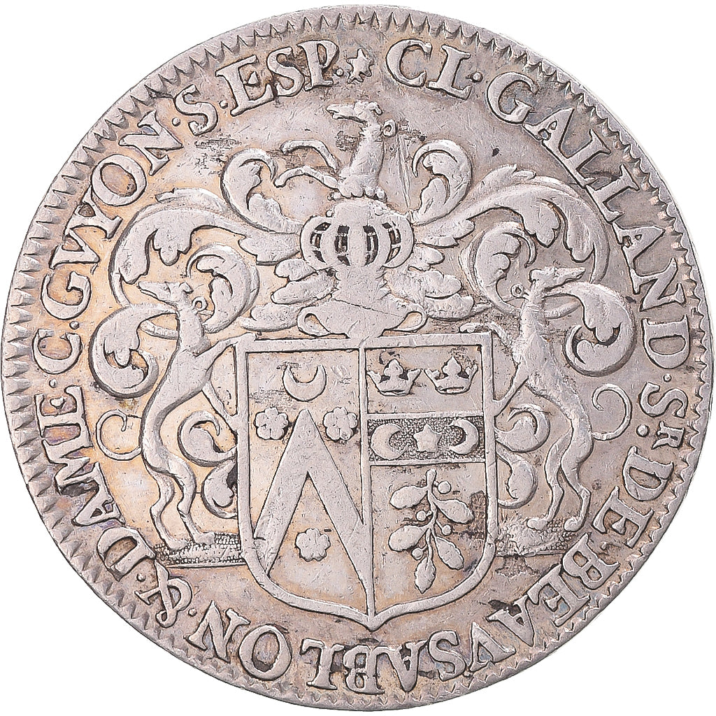 Francja, Token, Claude Galland, échevin de Paris et Catherine Guyon, 1654