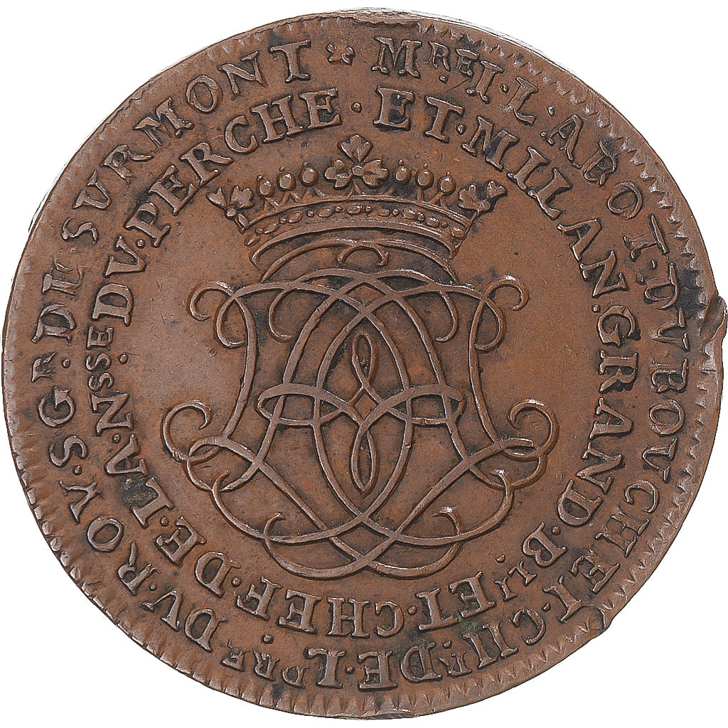Frankreich, betaalpenning, Perche, Abot du Bouchet, 1692, SS, Kupfer