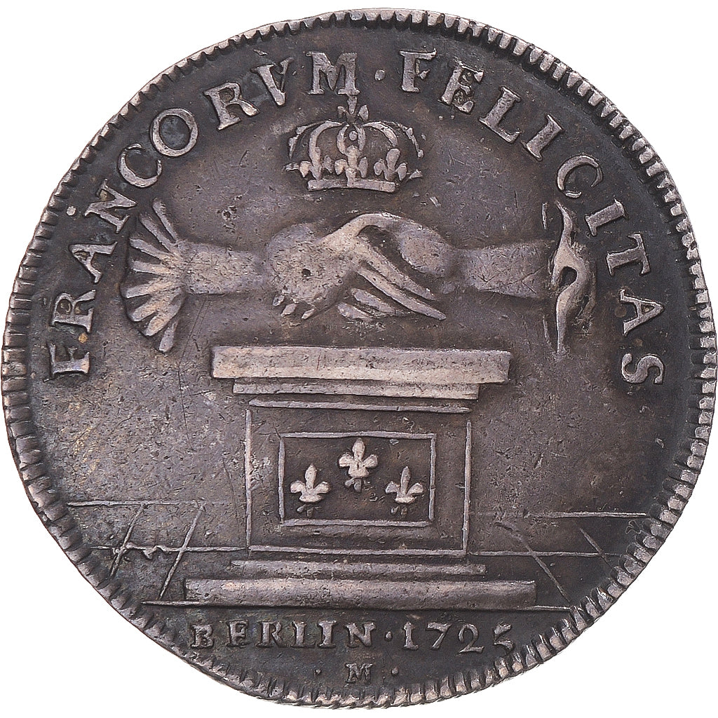 Francja, Token, Berlin, mariage de Louis XV, 1725, EF(40-45), Srebro