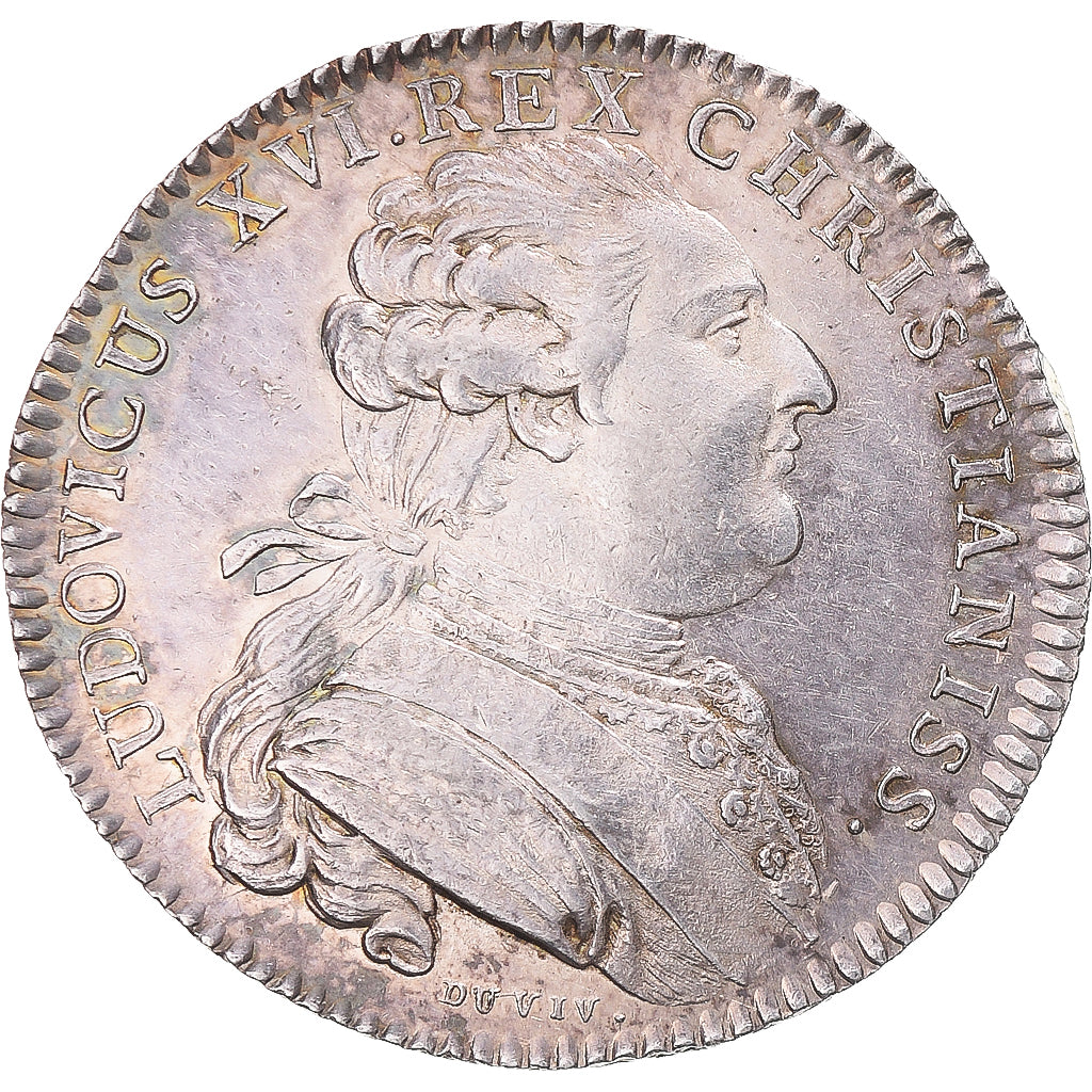 Francja, Token, Ludwik XVI, Monnayeur de Rouen, 1787, AU(55-58), Srebro