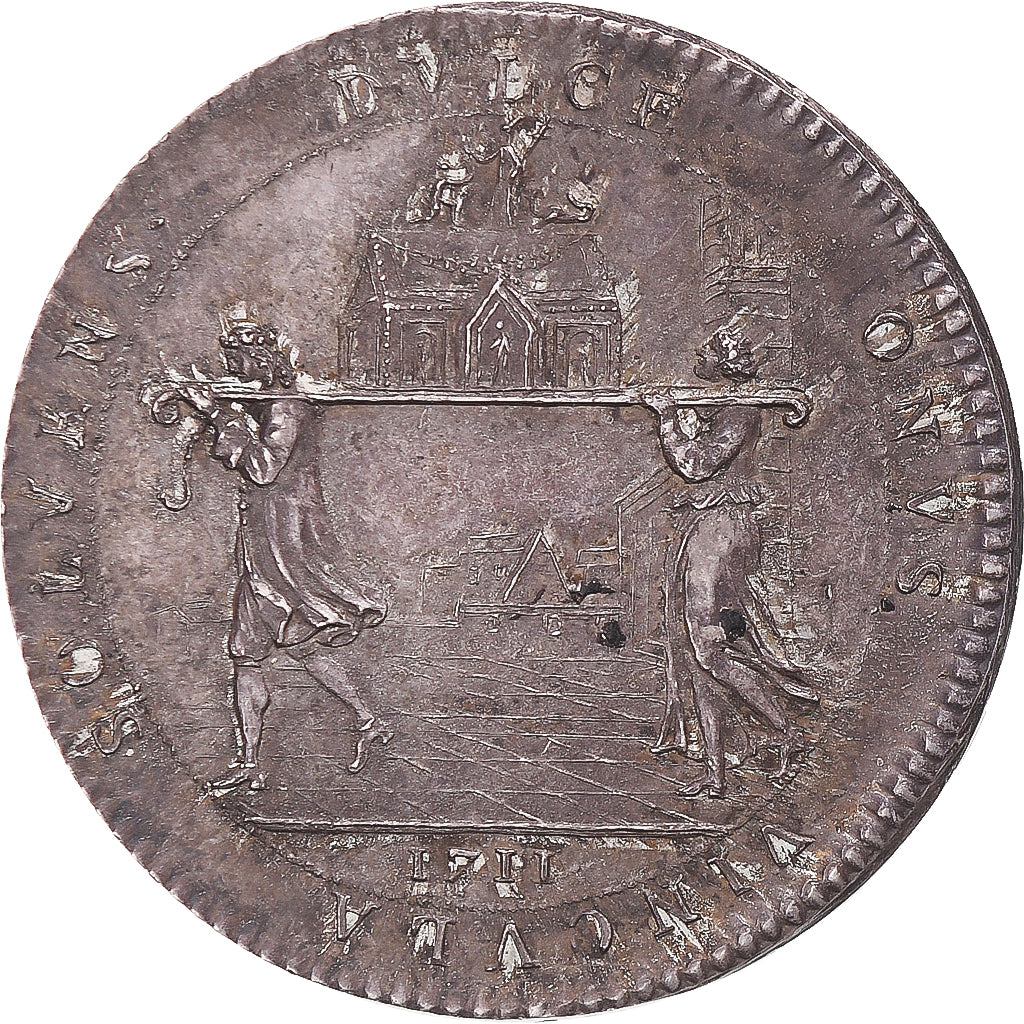 France, Token, Confrérie de Saint-Romain, 1711, Rouen, AU(55-58), Silver