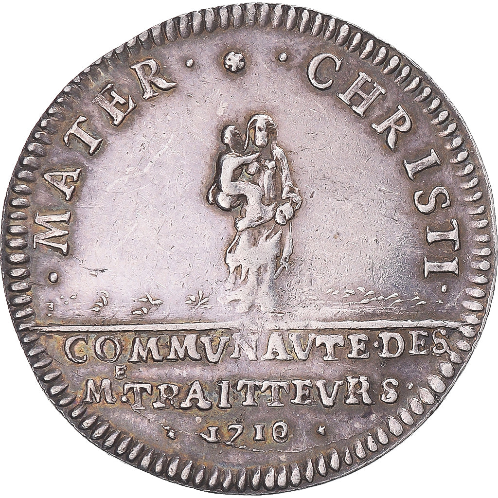 Frankreich, betaalpenning, Corporations, Communauté des Traiteurs, 1719, SS+