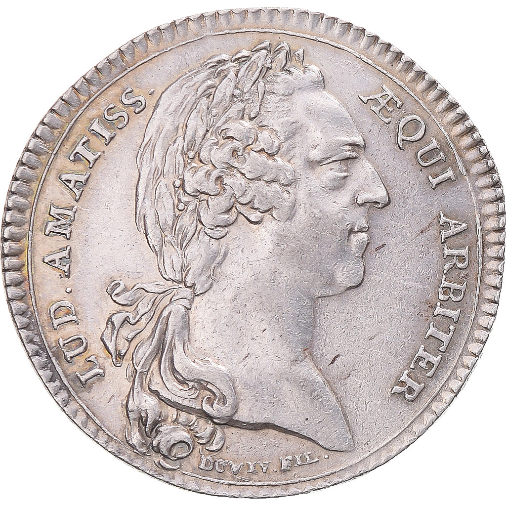 Francia, zeton, Louis XV, Chambre de Commerce de Dieppe, 1758, MBC+, Plata