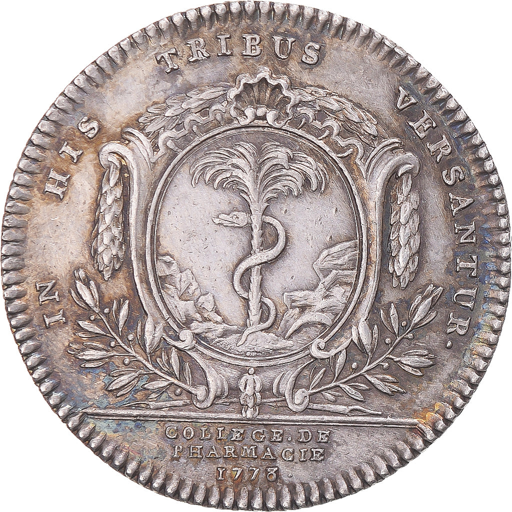 Frankreich, betaalpenning, Corporation, Collège de Pharmacie, 1778, SS, Silber