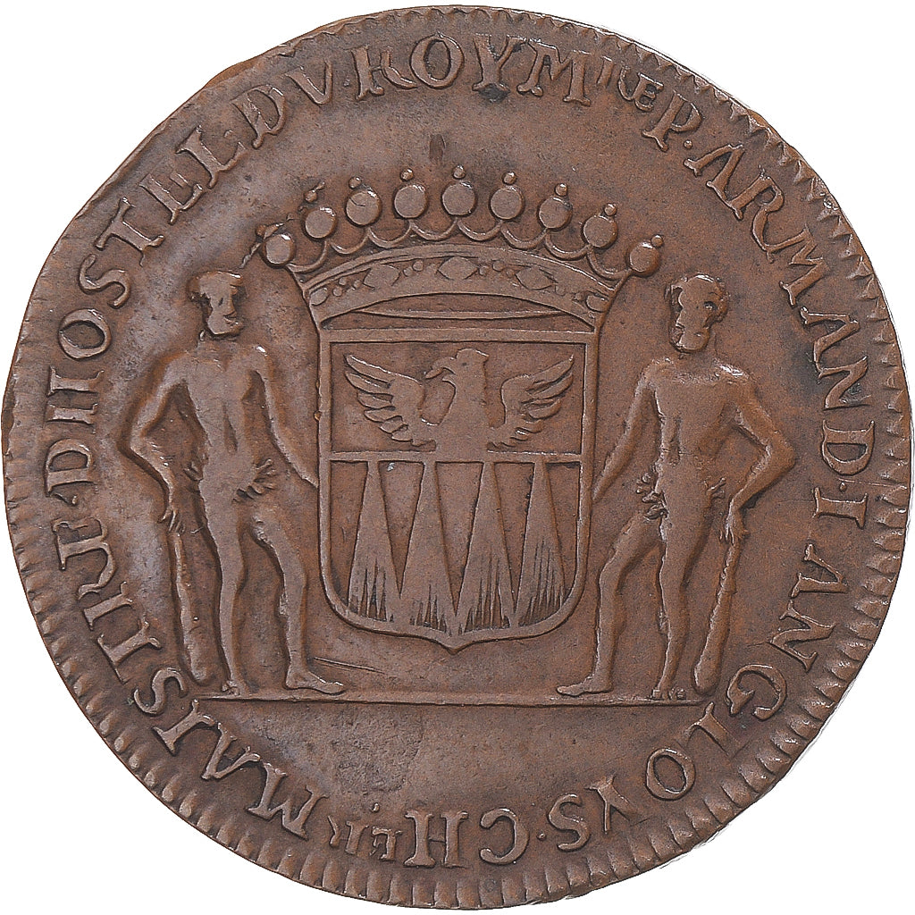 France, Jeton, Maison du roi, Armand Langlois, 1681, TB+, Cuivre, Feuardent:5703