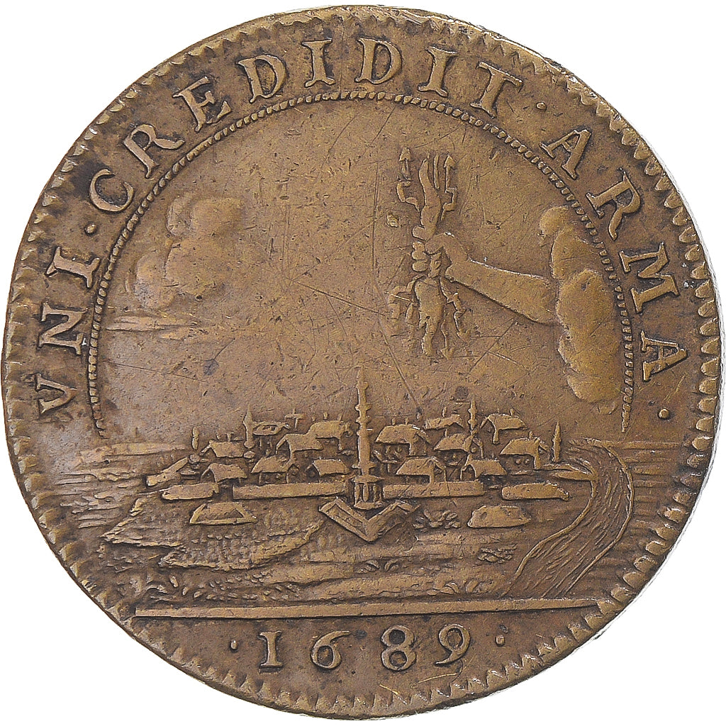 France, Token, Prévôt de Paris, Henri de Fourcy, 1689, EF(40-45), Bronze