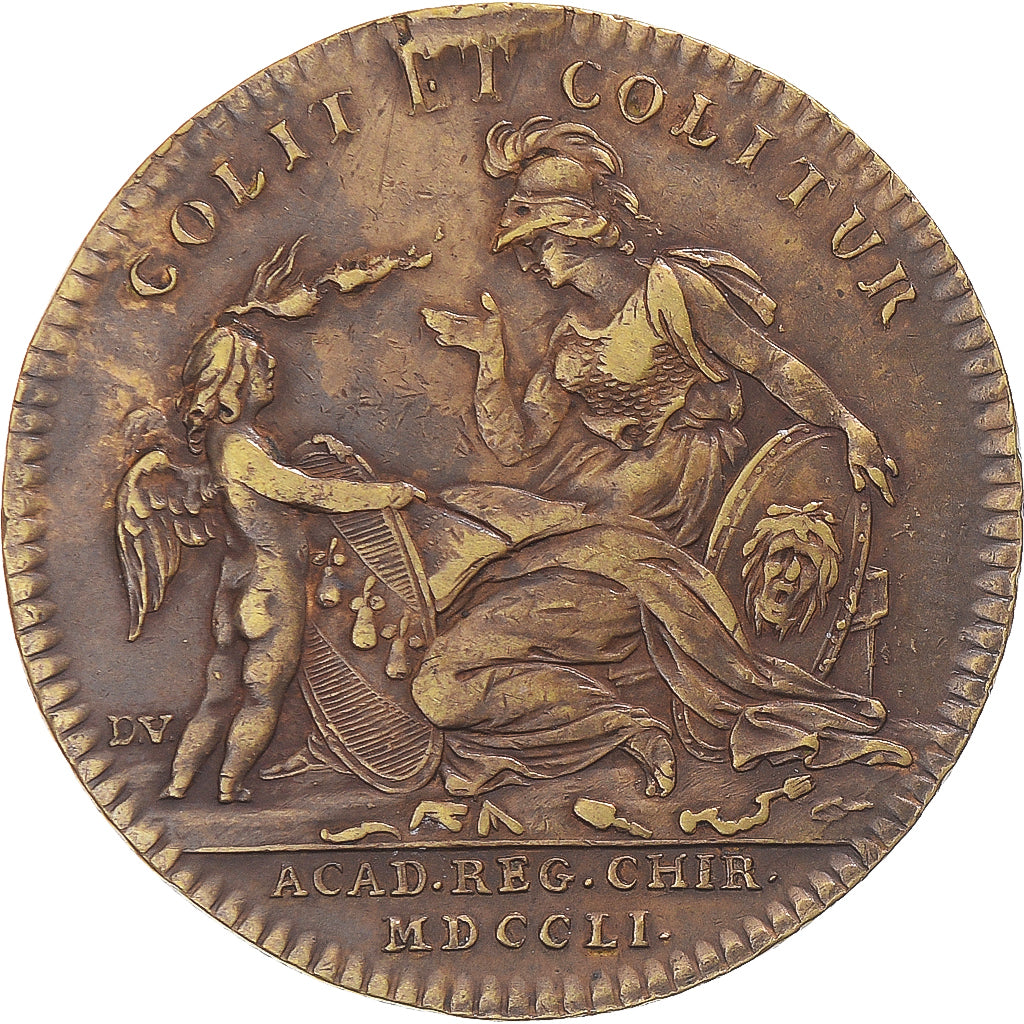 Francja, Token, Ludwik XVI, Chirurgie, Assistance publique, 1776, EF(40-45)