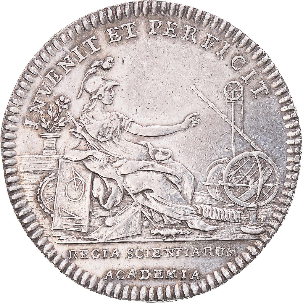 France, Jeton, Louis XVI, Académie Royale des Sciences, 1775, TTB, Argent