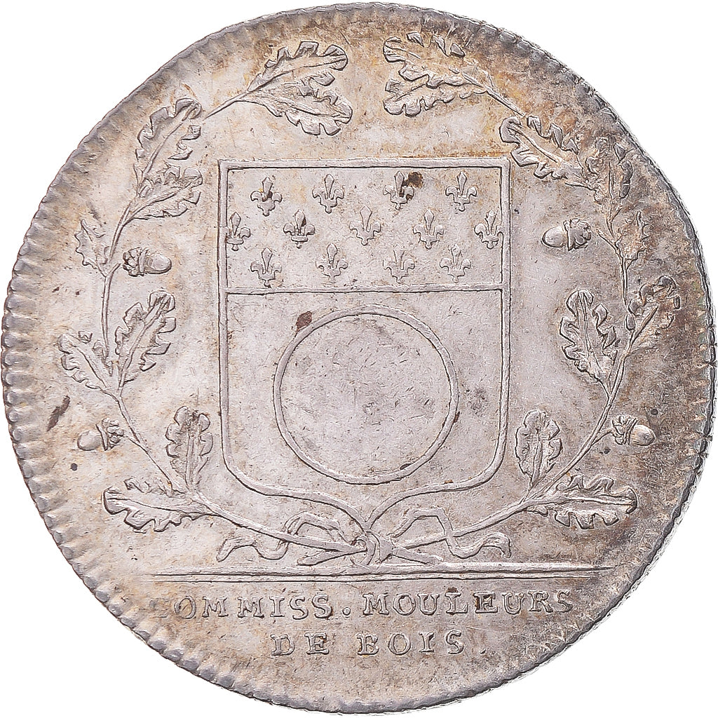 Francia, ficha, Corporation, Mouleurs de bois, 1711, BB+, Argento