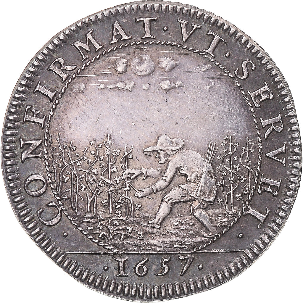 Francia, zeton, Chambre des comptes de Normandie, 1657, EBC, Plata
