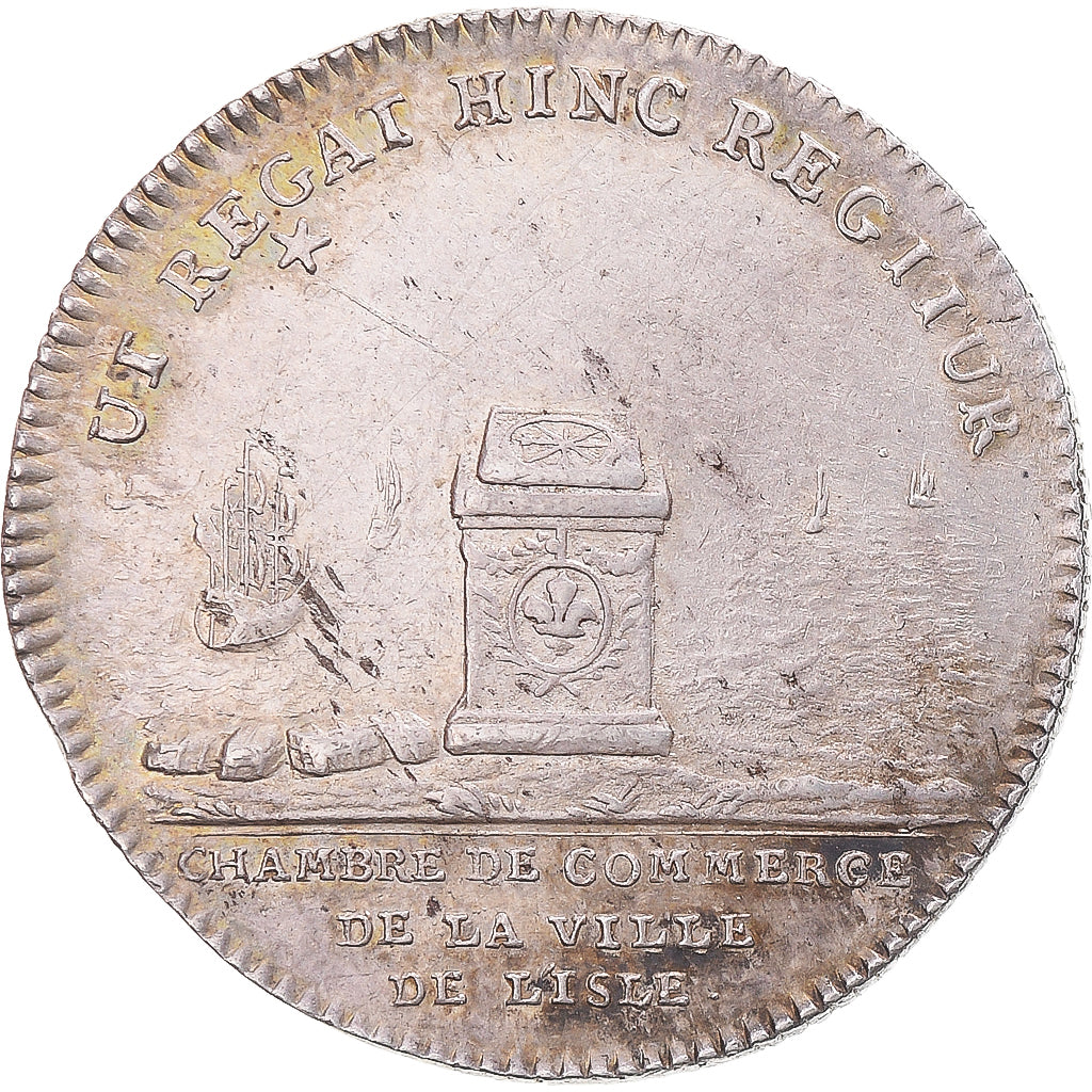 France, Jeton, Louis XV, Chambre de Commerce de Lille, (1760), TTB+, Argent