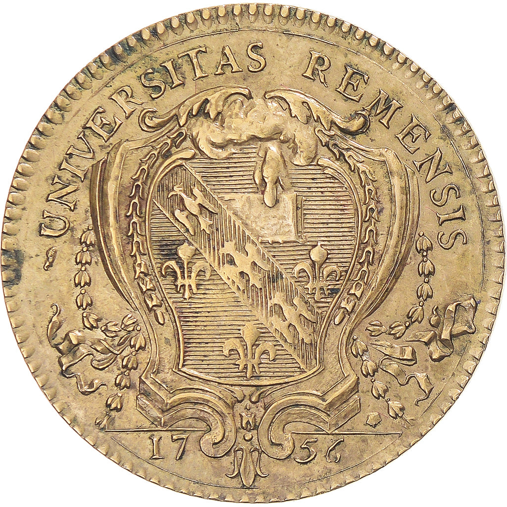 Francia, zeton, Champagne Ardennes, Université de Reims, 1756, Restrike, MBC+