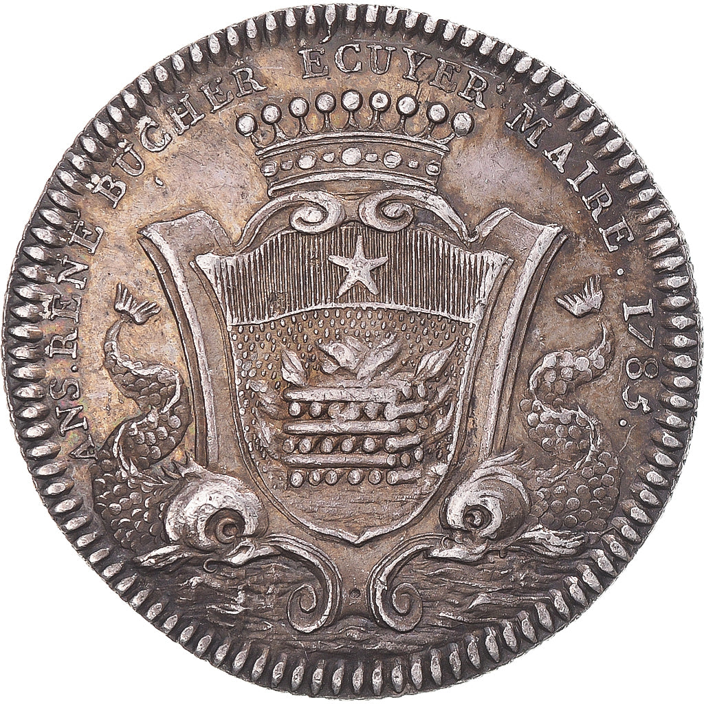 Francja, Token, Anjou, Anselme-René Bucher, maire d’Angers, 1785, AU(55-58)