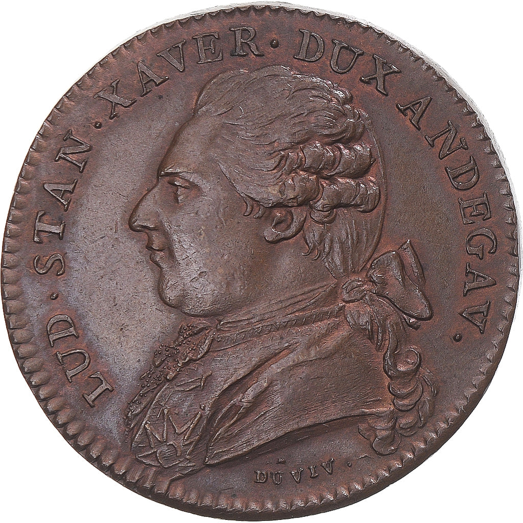 Francia, zeton, Anjou, Charles-Félix Claveau, maire d’Angers, 1789, EBC