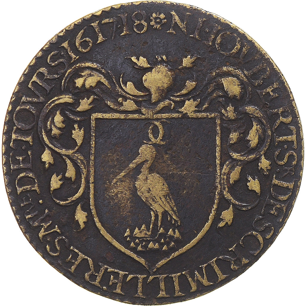 Frankreich, betaalpenning, Touraine, Nicolas Joubert, Maire de Tours, 1617-1618