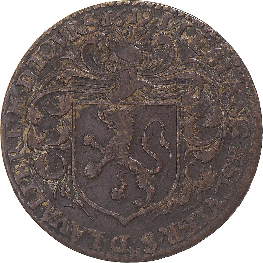 Frankreich, betaalpenning, Touraine, Jean Leblanc, maire de Tours, 1619, SS