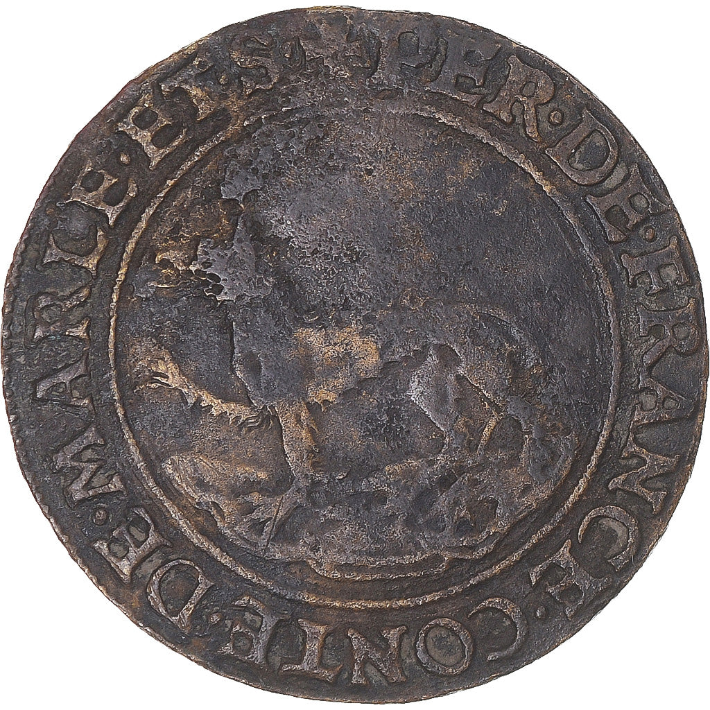 France, Token, Vendômois, Antoine de Bourbon, 1541, VF(30-35), Brass
