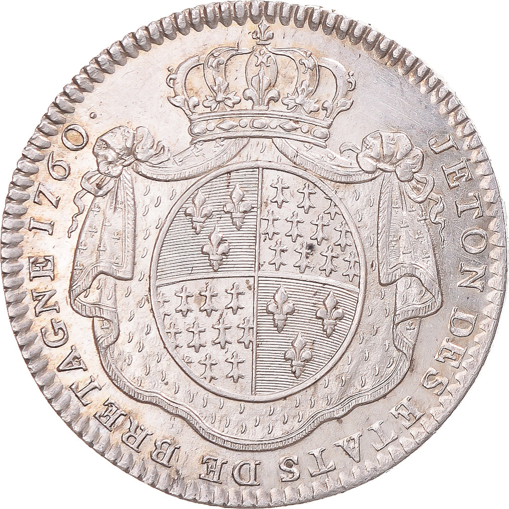 Frankreich, betaalpenning, Louis XV, États de Bretagne, Nantes, 1760, SS+