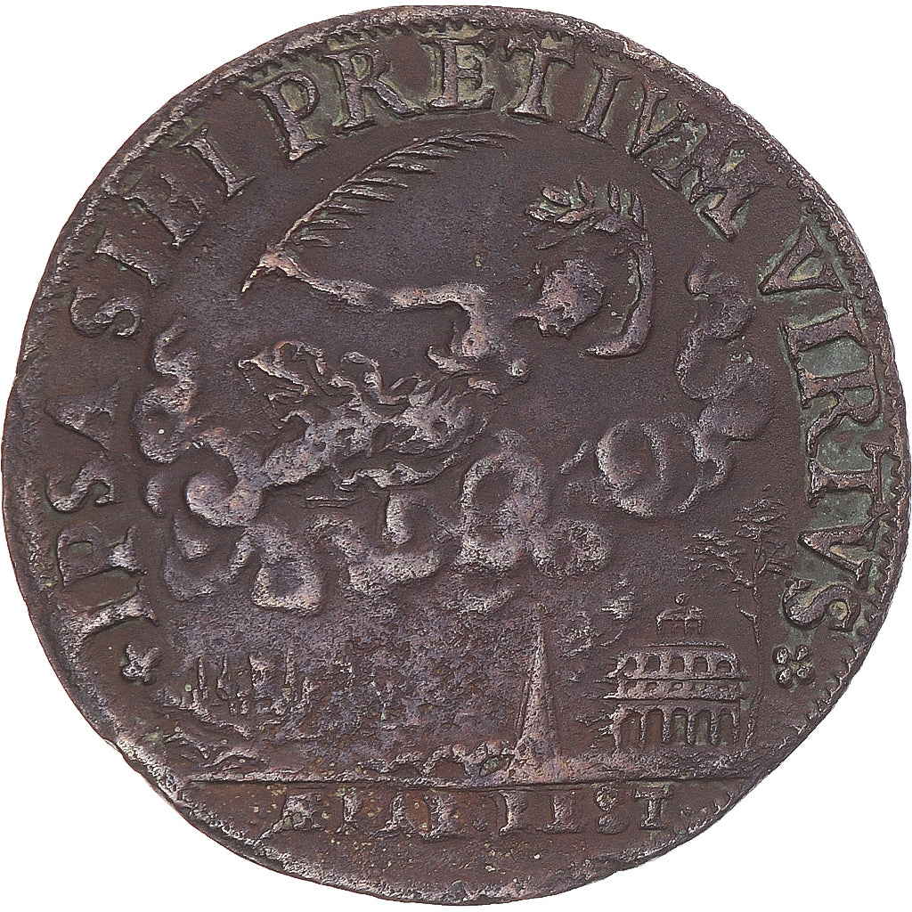 França, Token, Carlos III, duché de Lorraine, 1589, EF(40-45), Cobre