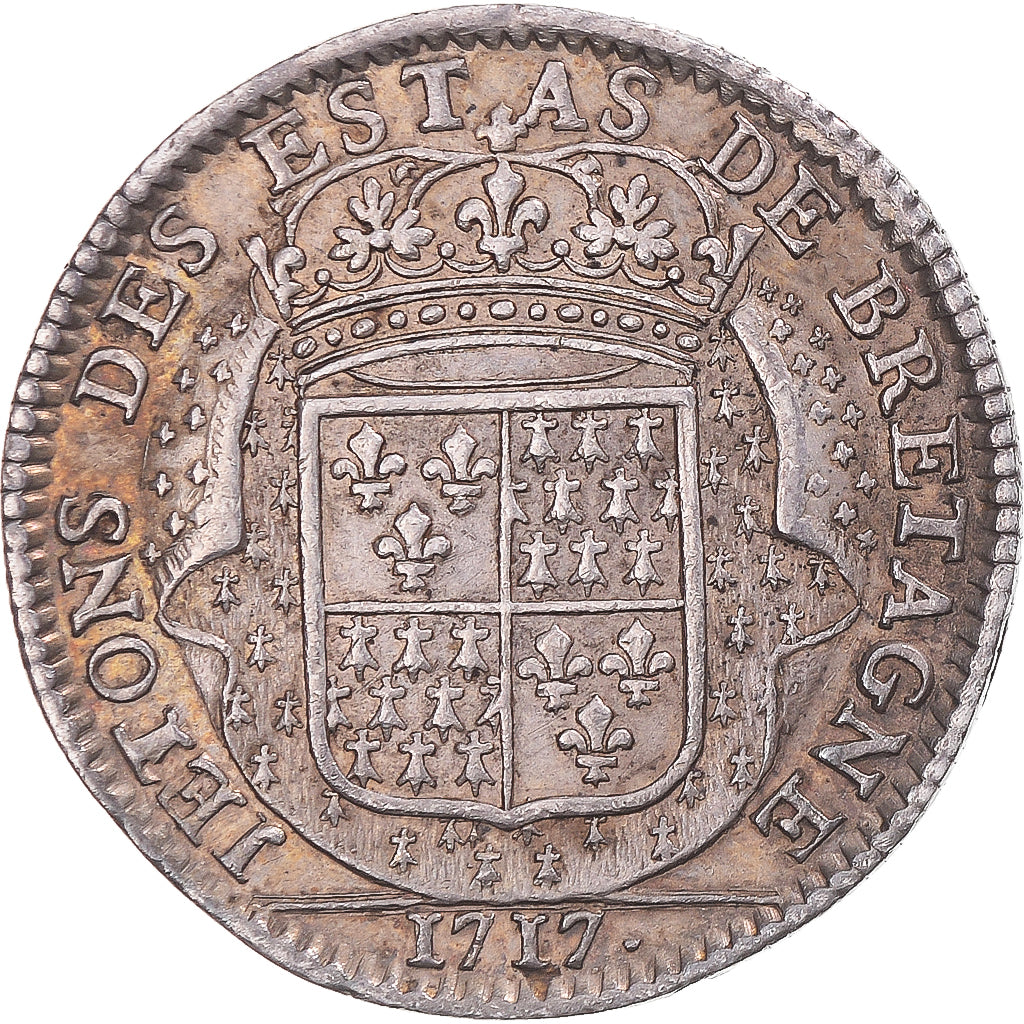 Frankreich, betaalpenning, Louis XV, États de Bretagne, Dinan, 1717, SS